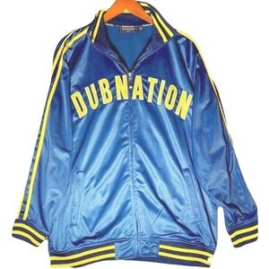 Renegade Dub Nation Track Jacket Mens Med Blue Yellow Golden State Warriors